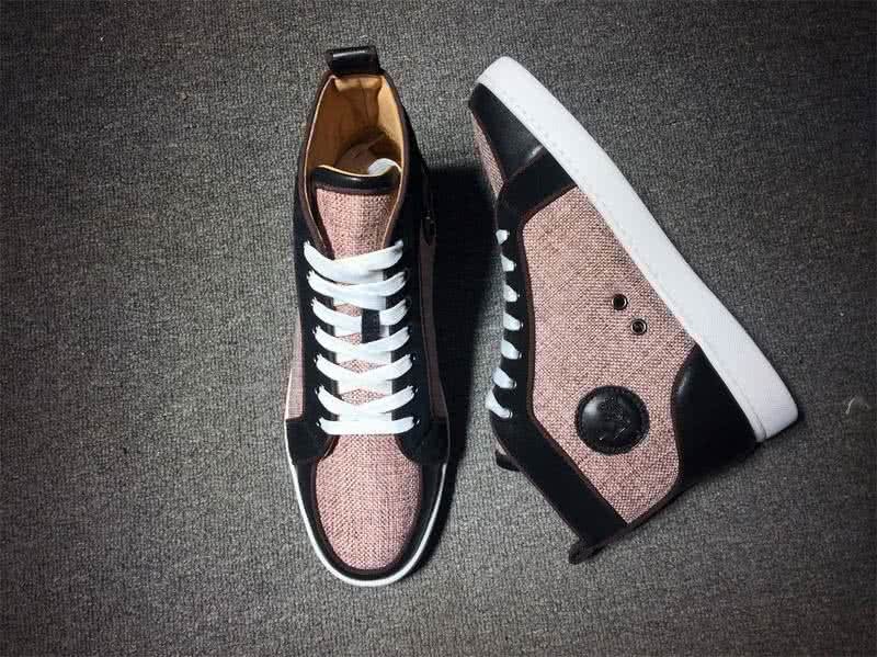Christian Louboutin Cloth Sneaker Men/Women Pink/Black 7