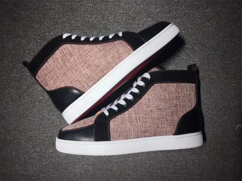 Christian Louboutin Cloth Sneaker Men/Women Pink/Black 9