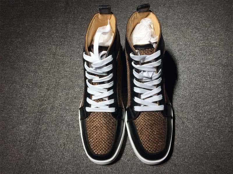 Christian Louboutin Cloth Sneaker Men/Women Brown/Black 3