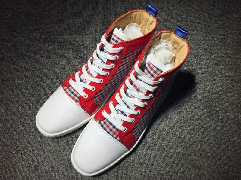 Christian Louboutin Cloth Sneaker Men/Women Red/White 1