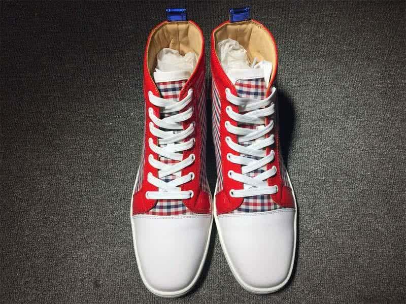 Christian Louboutin Cloth Sneaker Men/Women Red/White 2