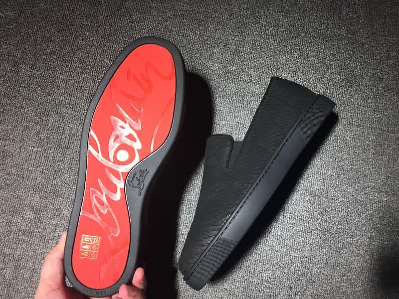 Christian Louboutin Low Top All Black Snakeskined 8