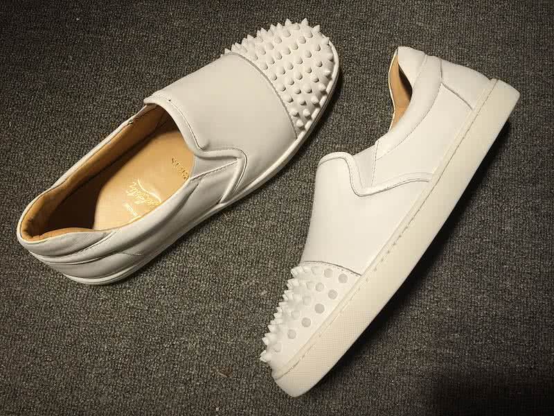 Christian Louboutin Low Top White And White Rivets on The Toe Cap 6