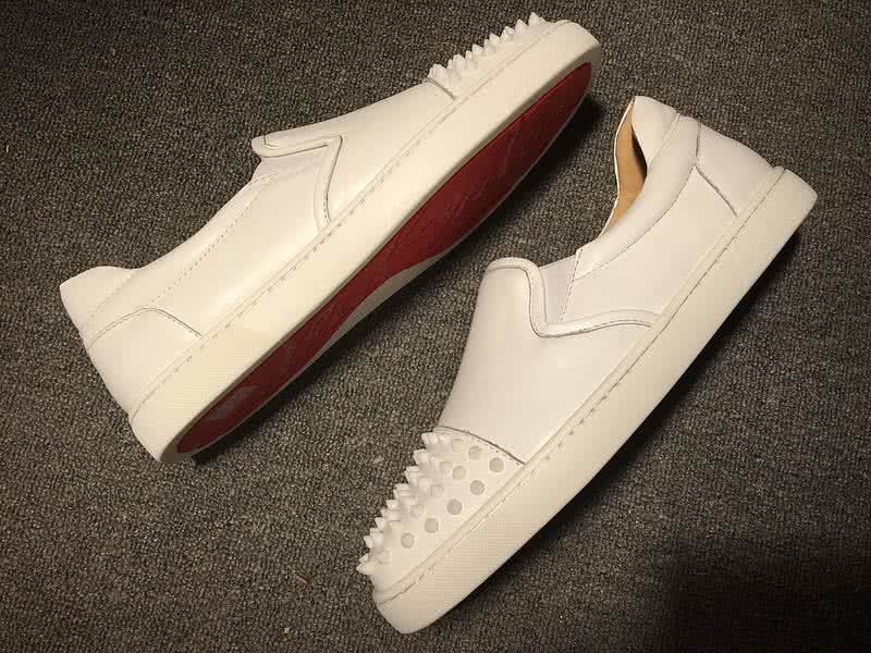 Christian Louboutin Low Top White And White Rivets on The Toe Cap 7