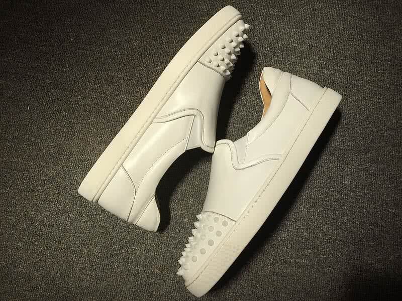Christian Louboutin Low Top White And White Rivets on The Toe Cap 8