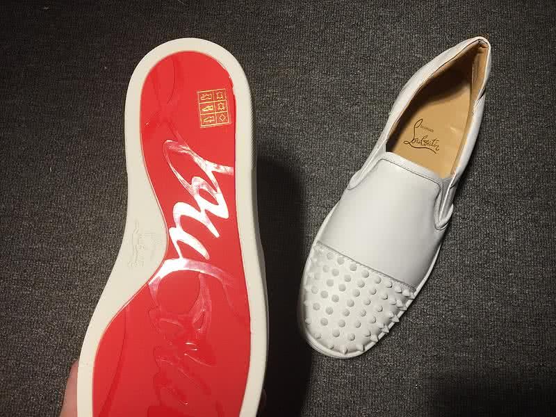 Christian Louboutin Low Top White And White Rivets on The Toe Cap 9