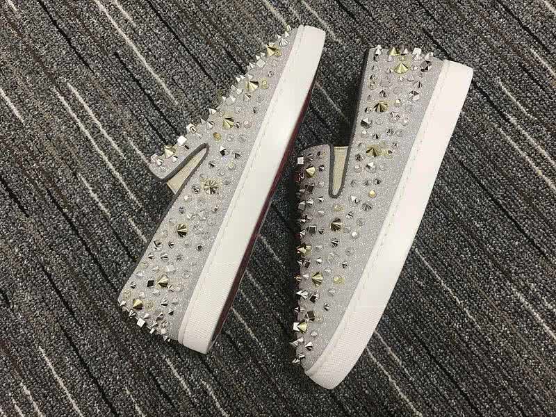 Christian Louboutin Low Top Silver And All Rivets 5