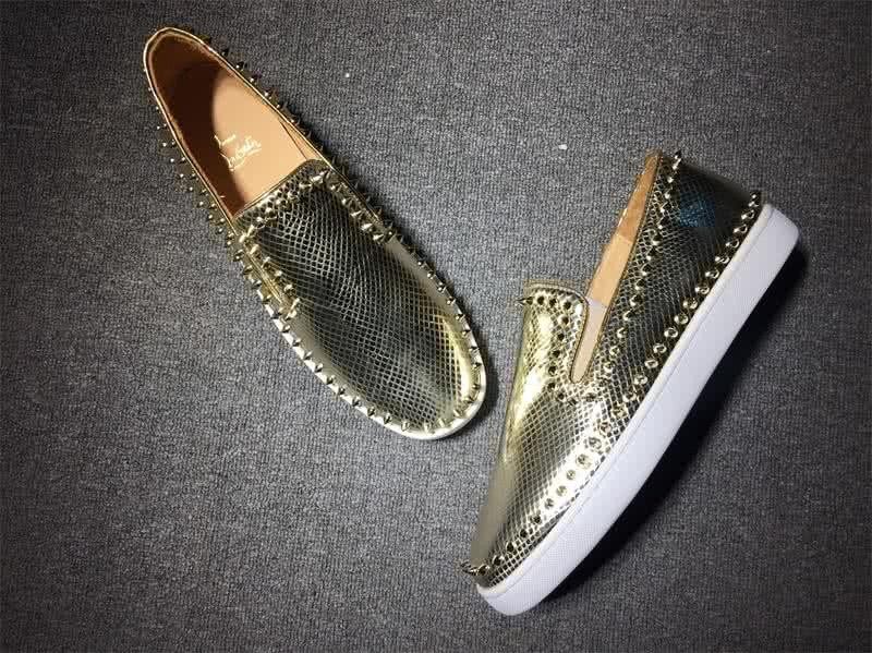 Christian Louboutin Low Top Rivets Golden Meshes 4