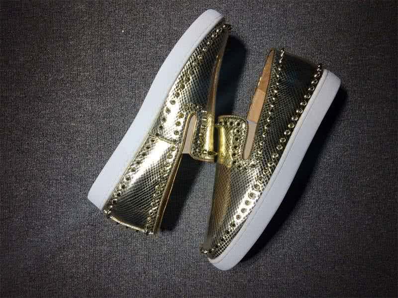 Christian Louboutin Low Top Rivets Golden Meshes 6
