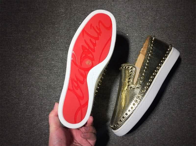 Christian Louboutin Low Top Rivets Golden Meshes 8