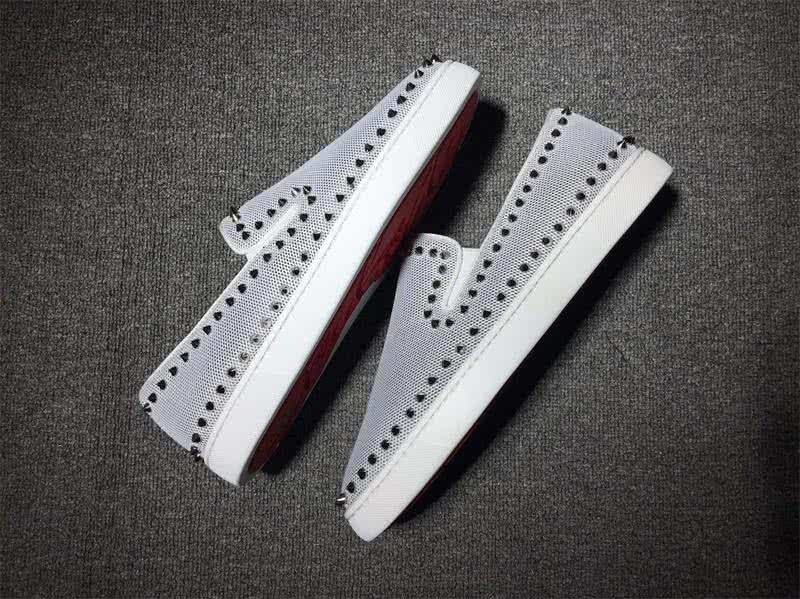 Christian Louboutin Low Top Rivets White Meshes 5