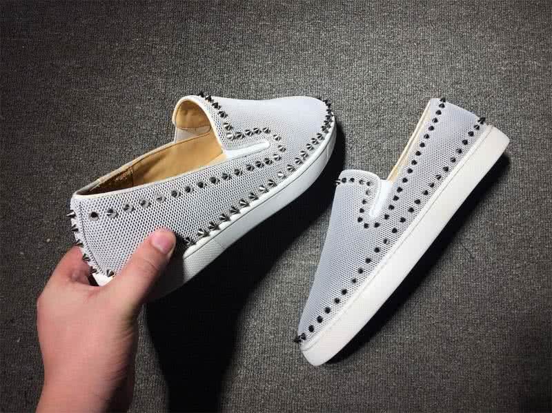 Christian Louboutin Low Top Rivets White Meshes 7