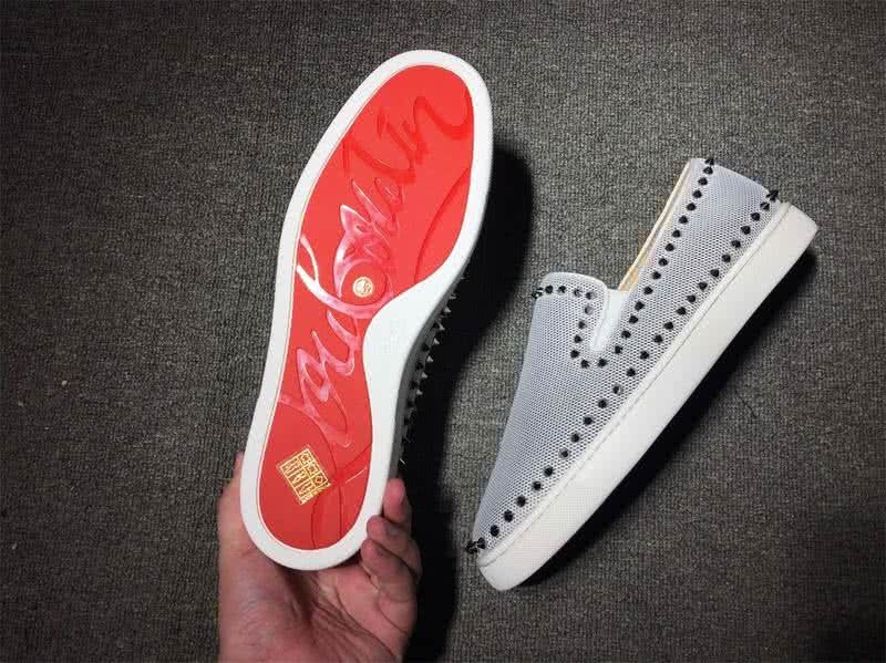 Christian Louboutin Low Top Rivets White Meshes 9