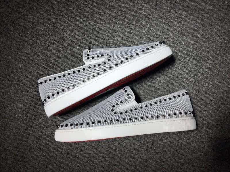 Christian Louboutin Low Top Rivets White Meshes 8