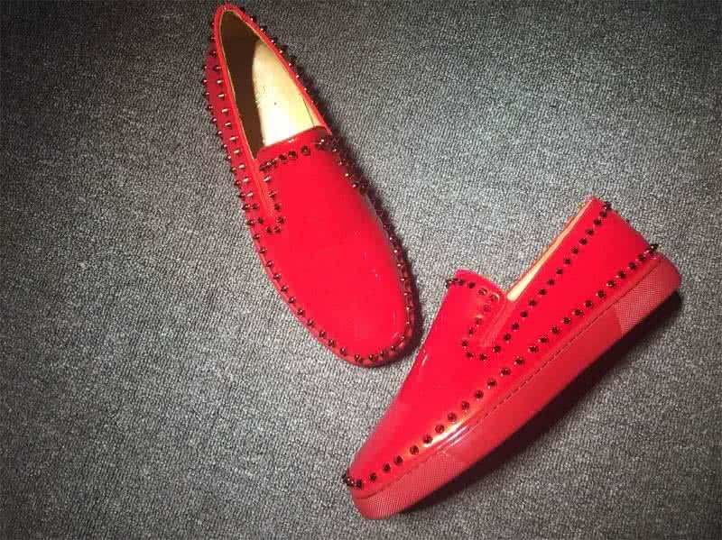 Christian Louboutin Low Top Rivets All Red Leather 2