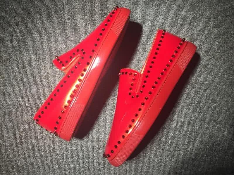 Christian Louboutin Low Top Rivets All Red Leather 4