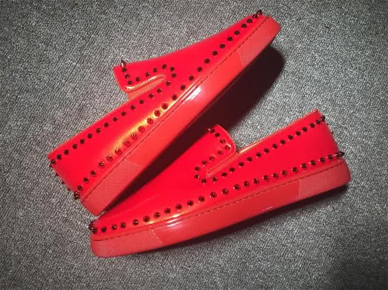 Christian Louboutin Low Top Rivets All Red Leather 5