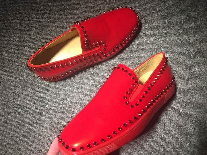 Christian Louboutin Low Top Rivets All Red Leather 6