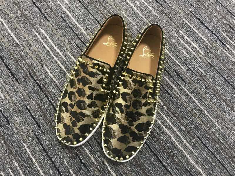 Christian Louboutin Low Top Black And Golden Leopard 1