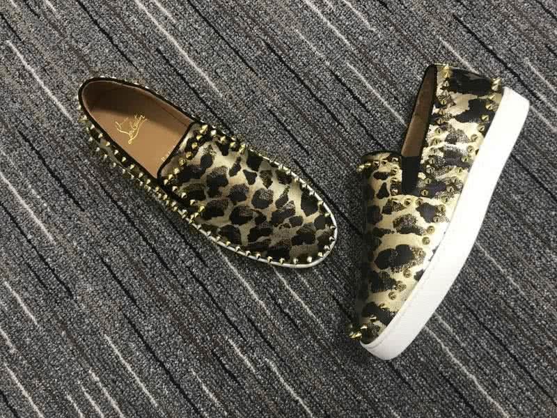 Christian Louboutin Low Top Black And Golden Leopard 4