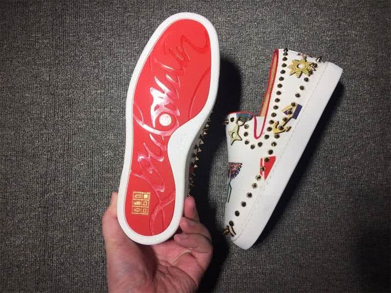 Christian Louboutin Low Top Rivets White Upper And Paintings 8