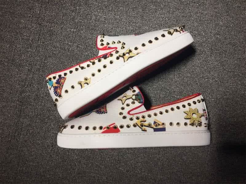 Christian Louboutin Low Top Rivets White Upper And Paintings 9