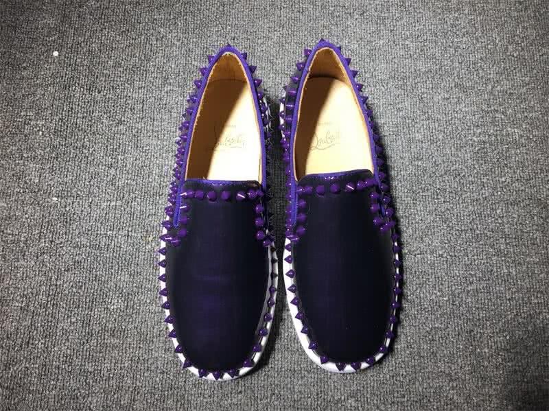 Christian Louboutin Low Top Rivets Purple Patent Leather 3
