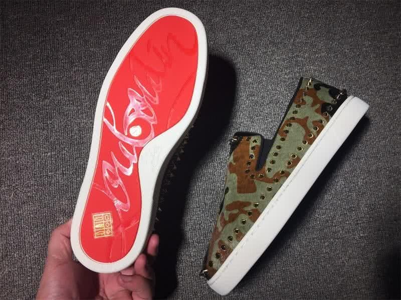 Christian Louboutin Low Top Rivets Along The Brim Camouflage 6