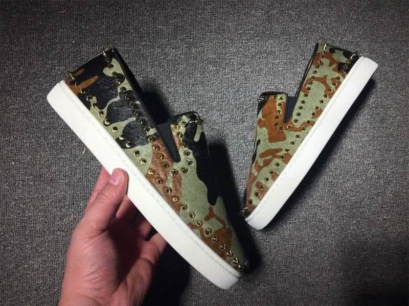 Christian Louboutin Low Top Rivets Along The Brim Camouflage 9