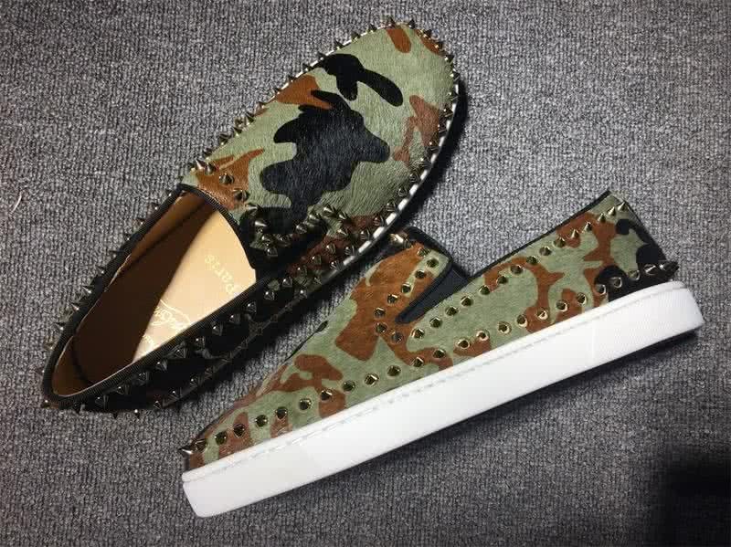 Christian Louboutin Low Top Rivets Along The Brim Camouflage 10