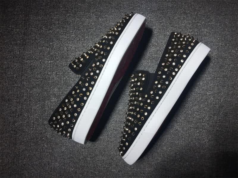 Christian Louboutin Low Top Black Upper And Full Rivets 5