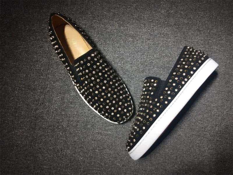 Christian Louboutin Low Top Black Upper And Full Rivets 7
