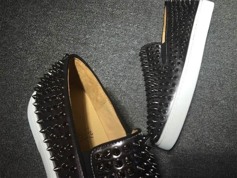 Christian Louboutin Low Top Black Upper And Full Black Rivets 6