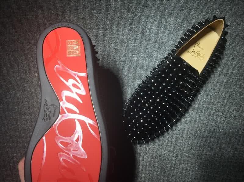 Christian Louboutin Low Top Black Upper And Full Rivets 8