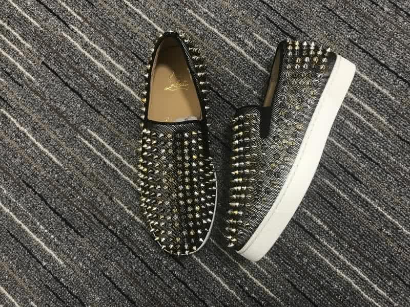 Christian Louboutin Low Top Fabric Upper And Black Rivets 2