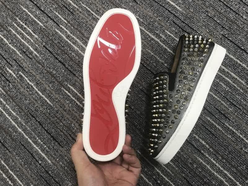Christian Louboutin Low Top Fabric Upper And Black Rivets 7