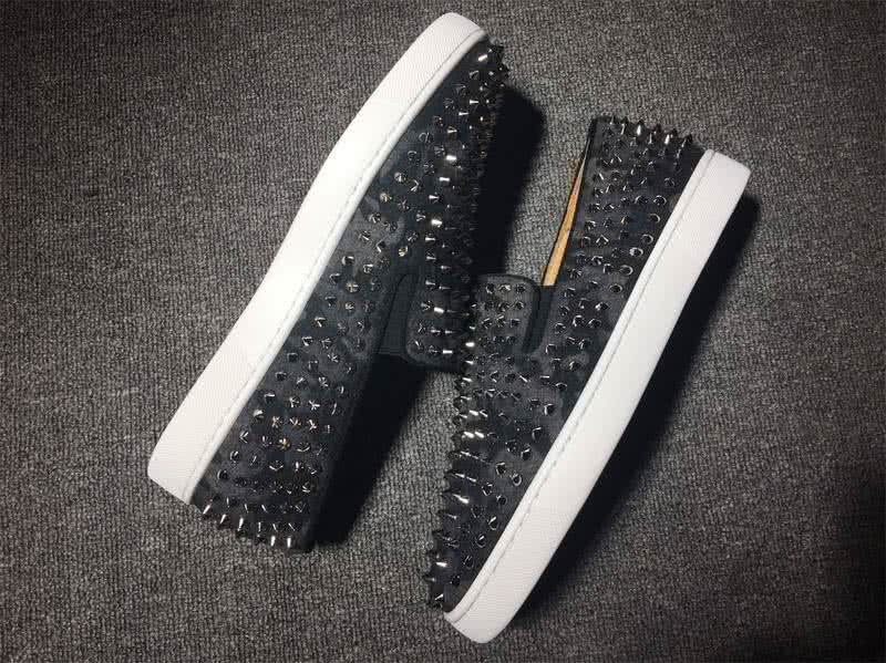 Christian Louboutin Low Top Full Rivets And Black Suede 5