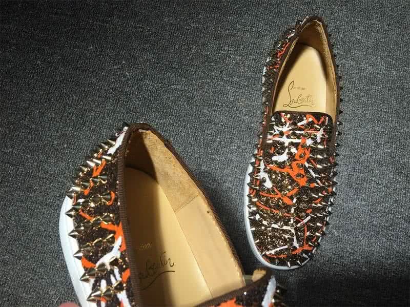 Christian Louboutin Low Top All Golden Rivets And Colored Upper 7