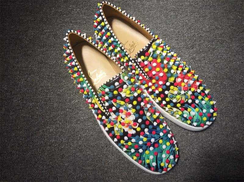 Christian Louboutin Low Top Painting Upper And Colorful Rivets 3