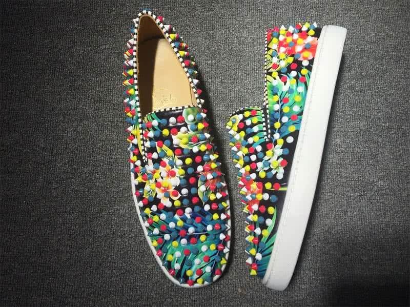 Christian Louboutin Low Top Painting Upper And Colorful Rivets 2