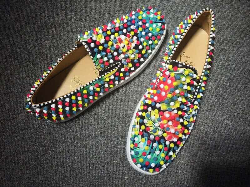 Christian Louboutin Low Top Painting Upper And Colorful Rivets 4
