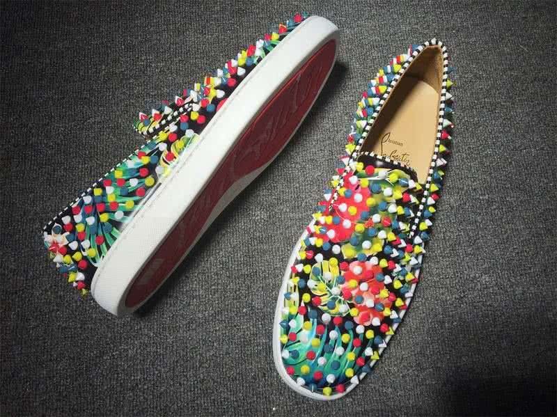 Christian Louboutin Low Top Painting Upper And Colorful Rivets 5