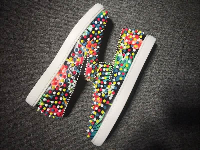 Christian Louboutin Low Top Painting Upper And Colorful Rivets 7