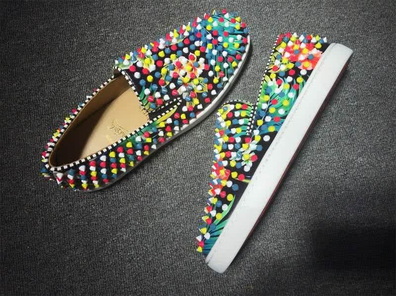 Christian Louboutin Low Top Painting Upper And Colorful Rivets 8