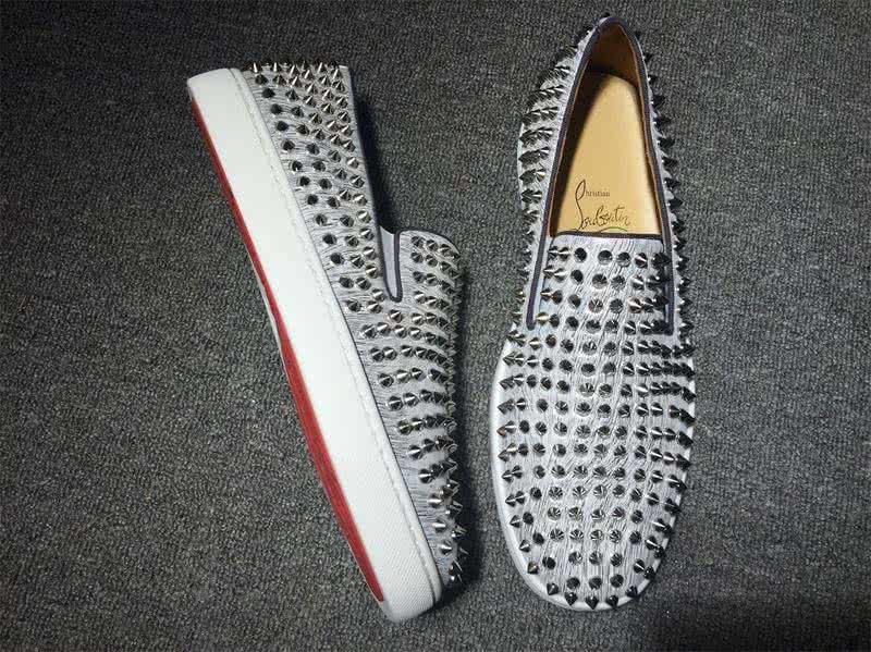 Christian Louboutin Low Top All Rivets And White Upper 8