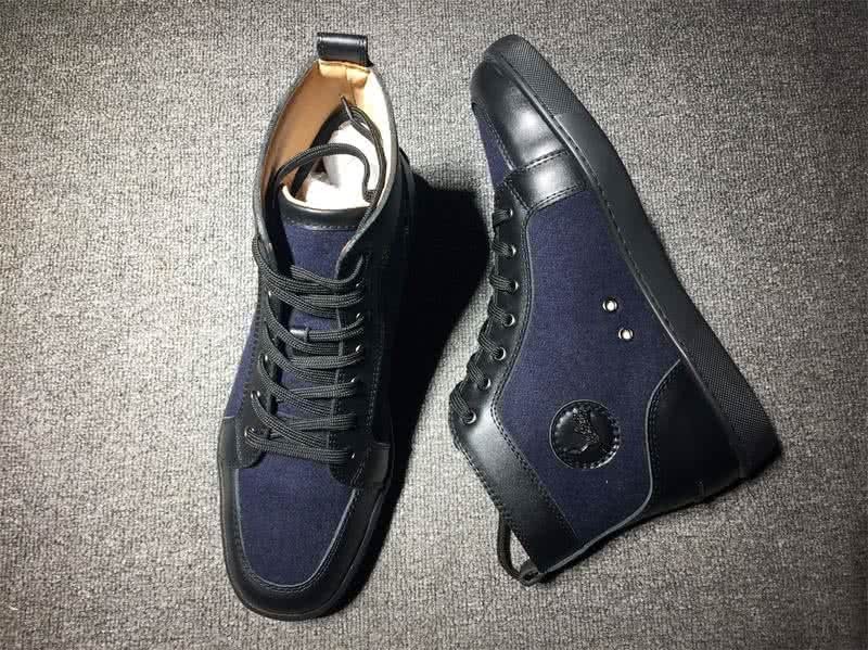 Christian Louboutin Cloth Sneaker Men/Women Dark Blue 5