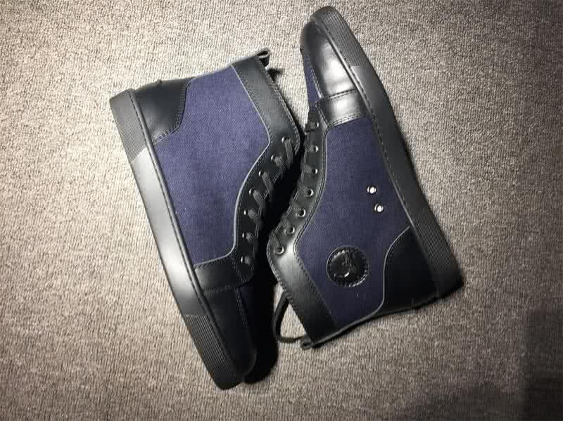 Christian Louboutin Cloth Sneaker Men/Women Dark Blue 6