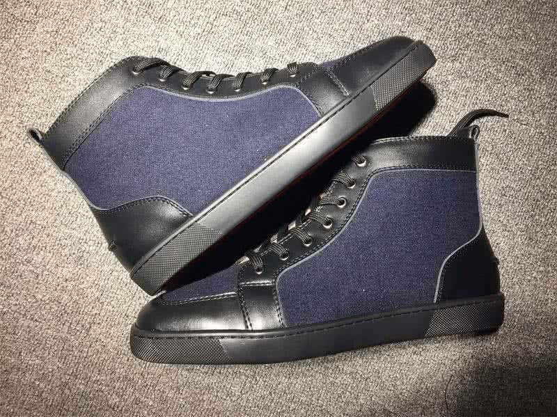 Christian Louboutin Cloth Sneaker Men/Women Dark Blue 8