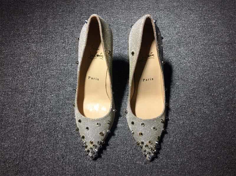 Christian Louboutin High Heels Silver And Golden Rivets 3