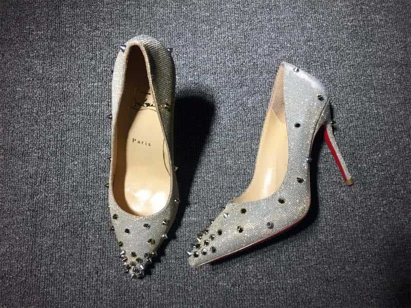 Christian Louboutin High Heels Silver And Golden Rivets 2